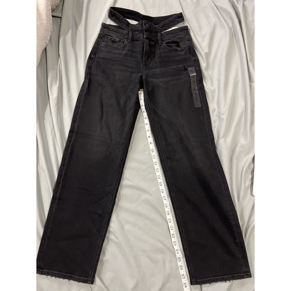 American Eagle Super High-rise Baggy‎ Straight Women's Jeans Black Size 2